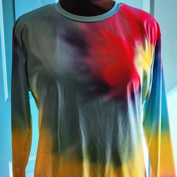 UPF Long Sleeve Protective Sun Shirt XL Tie Dyed - Picture 2 of 5